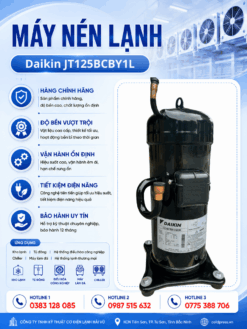 Máy nén lạnh Daikin JT125BCBY1L – Scroll 4HP, gas R22, 3 pha