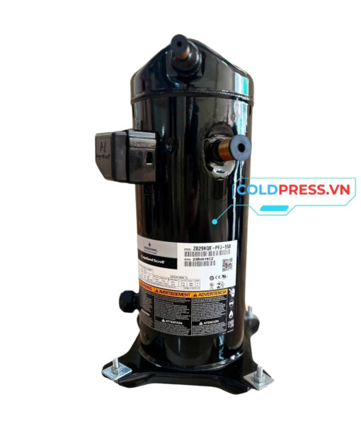 Máy nén lạnh Copeland ZB29KQE-TFD-558 – Scroll 4HP, gas R22, 3 pha
