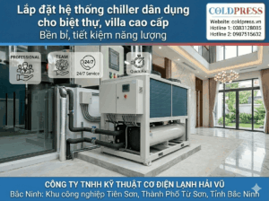 Lắp đặt hệ thống chiller dân dụng cho biệt thự, villa cao cấp