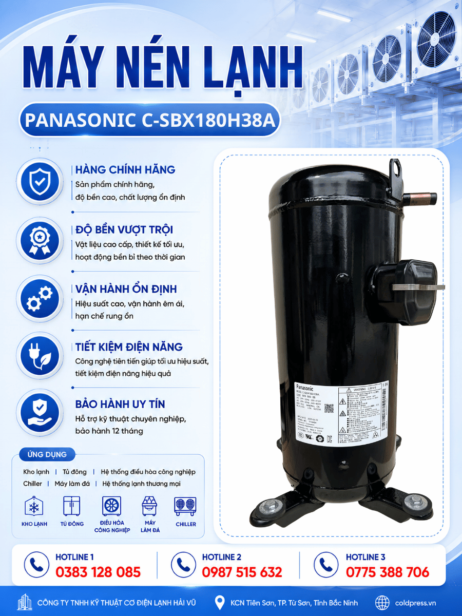 Máy nén lạnh Panasonic C-SBX180H38A Máy nén lạnh Panasonic C-SBX180H38A